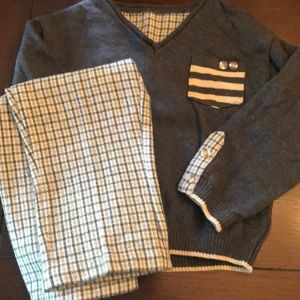 Boys matching sweater and pants set